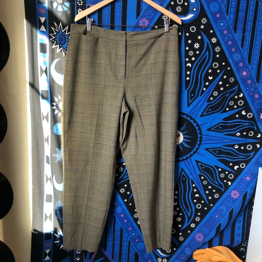 Eddie Bauer High Rise Plaid Slacks